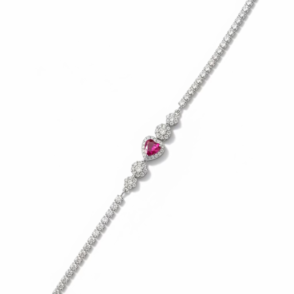 Bracciale Tennis Royal Heart