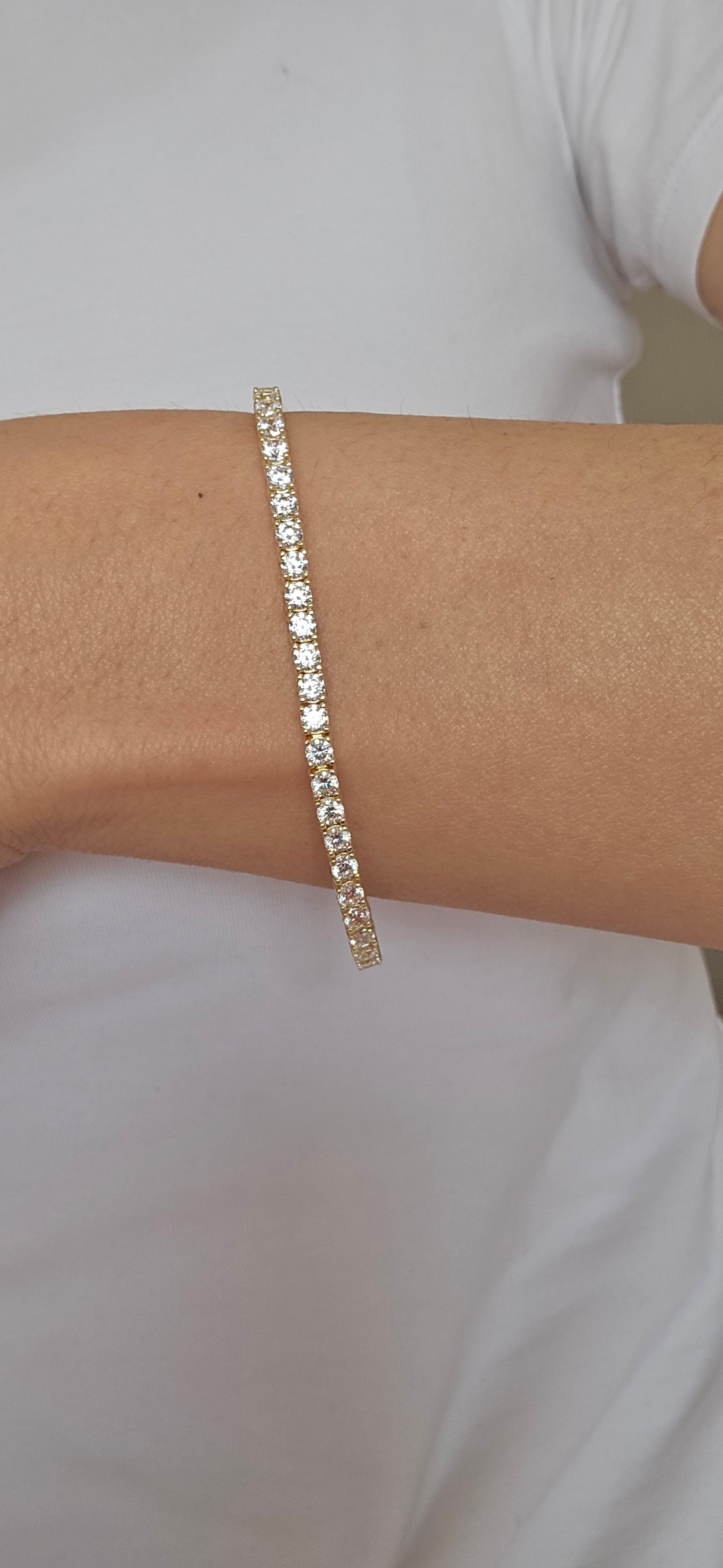 925 Silver Tennis Bracelet with 3mm Zirconia