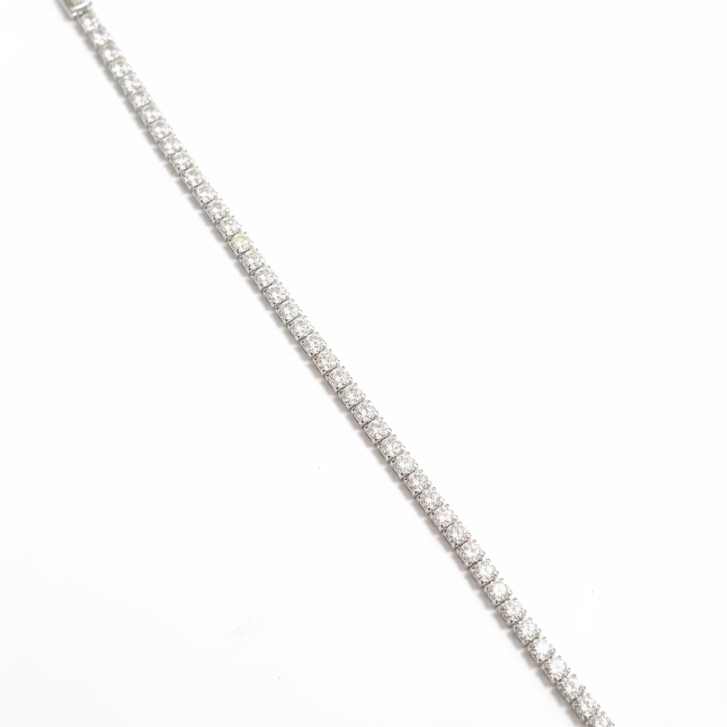 Bracciale Tennis Regolabile in Argento 925 con Zirconi da 3mm (16+4cm)