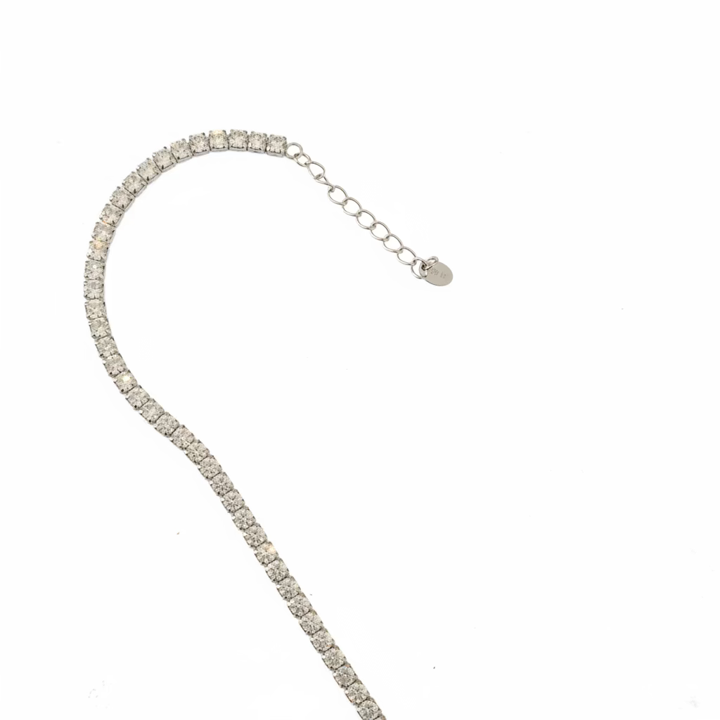 Bracciale Tennis Regolabile in Argento 925 con Zirconi da 3mm (16+4cm)