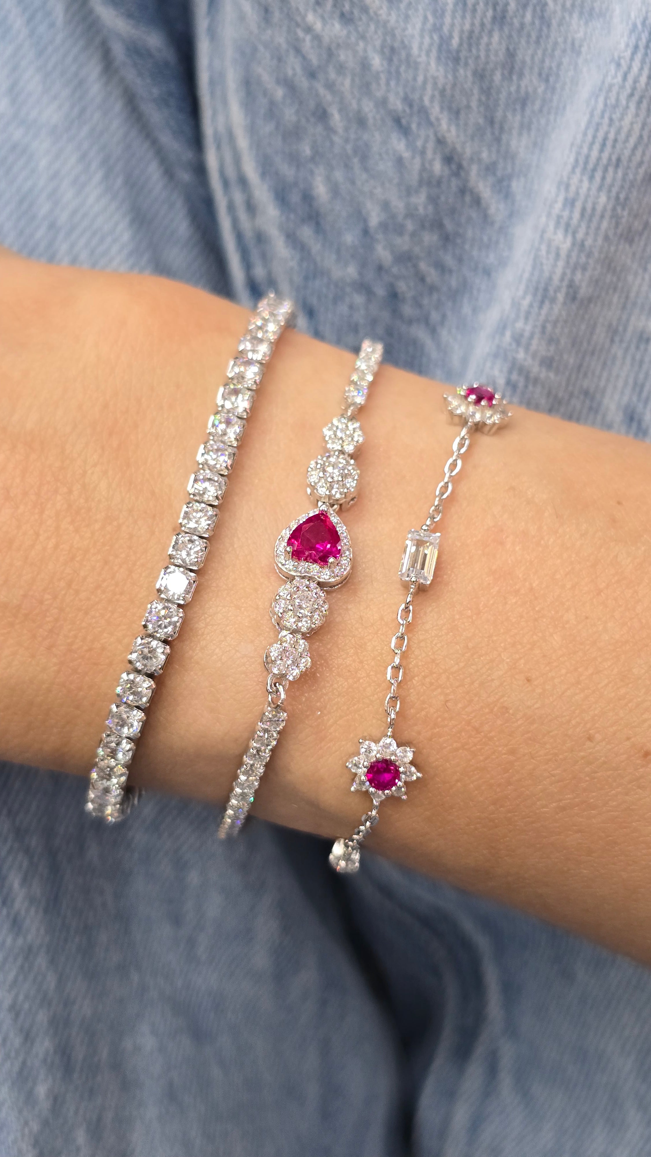 Bracciale Tennis Royal Heart