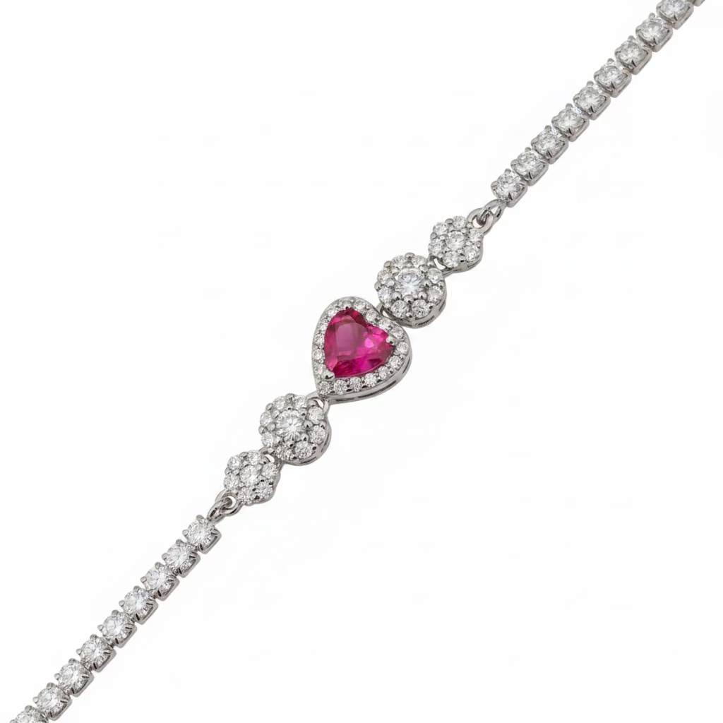 Bracciale Tennis Royal Heart