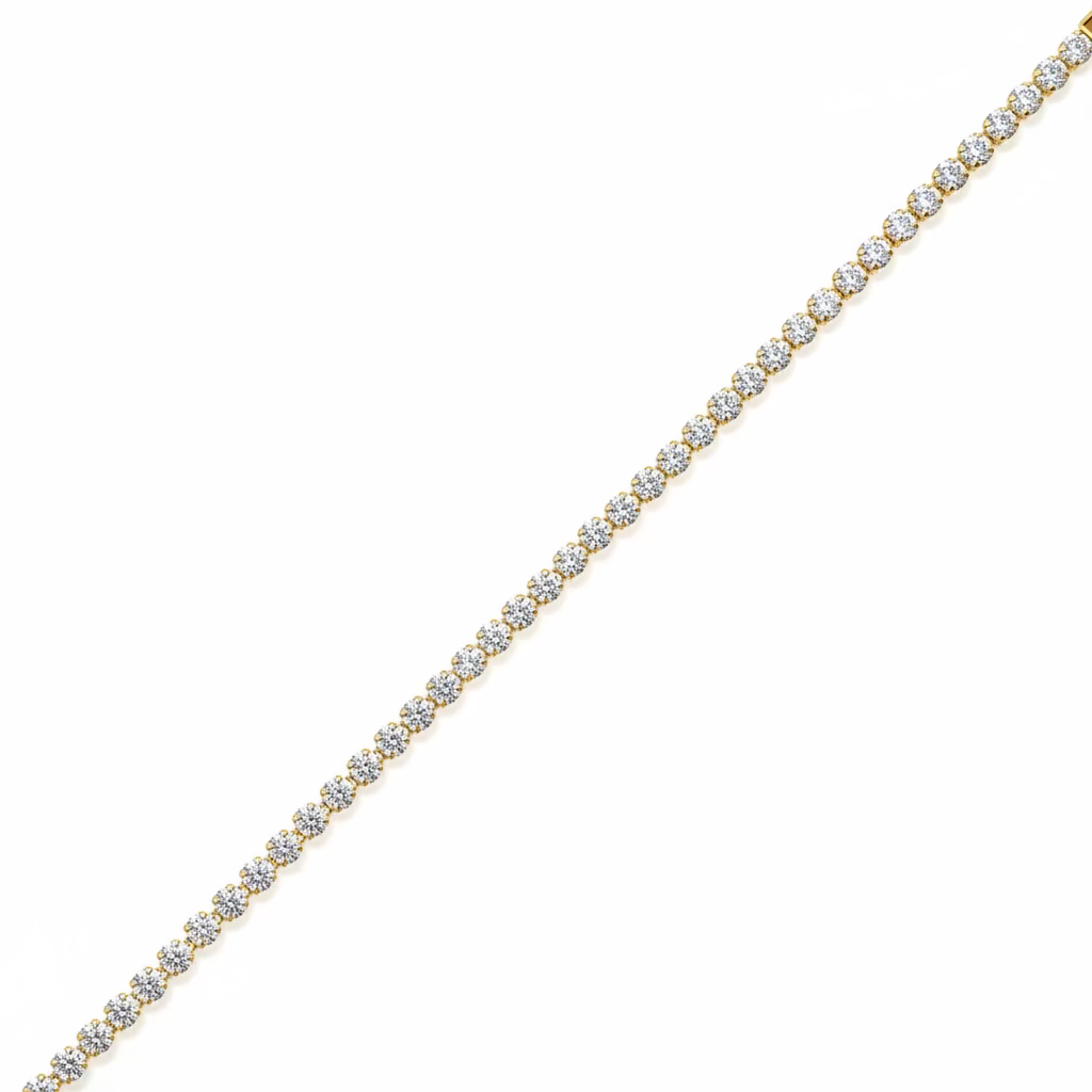 Bracciale Tennis Regolabile in Argento 925 con Zirconi da 3mm (16+4cm)