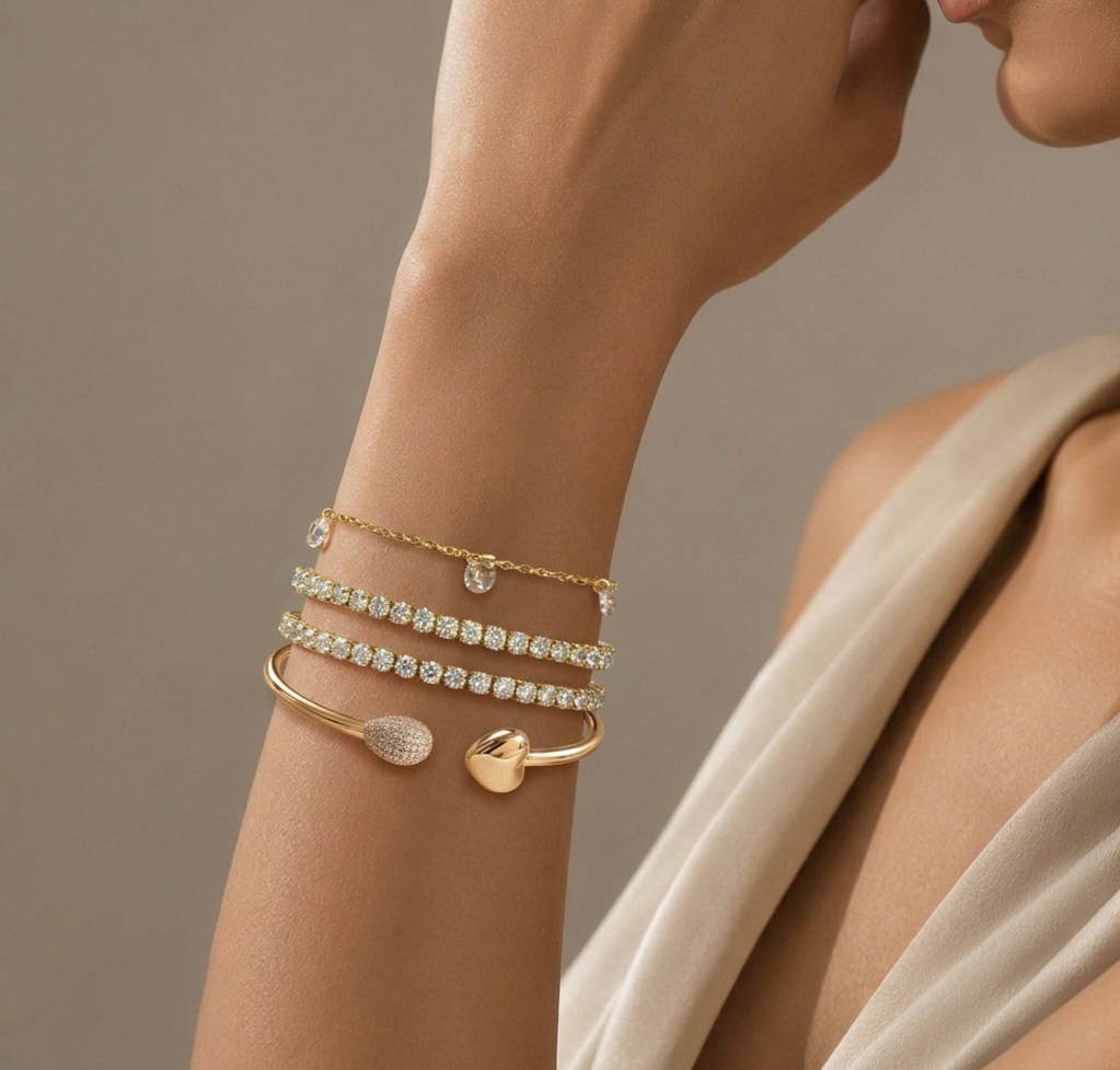 Bracciale Tennis Regolabile in Argento 925 con Zirconi da 3mm (16+4cm)