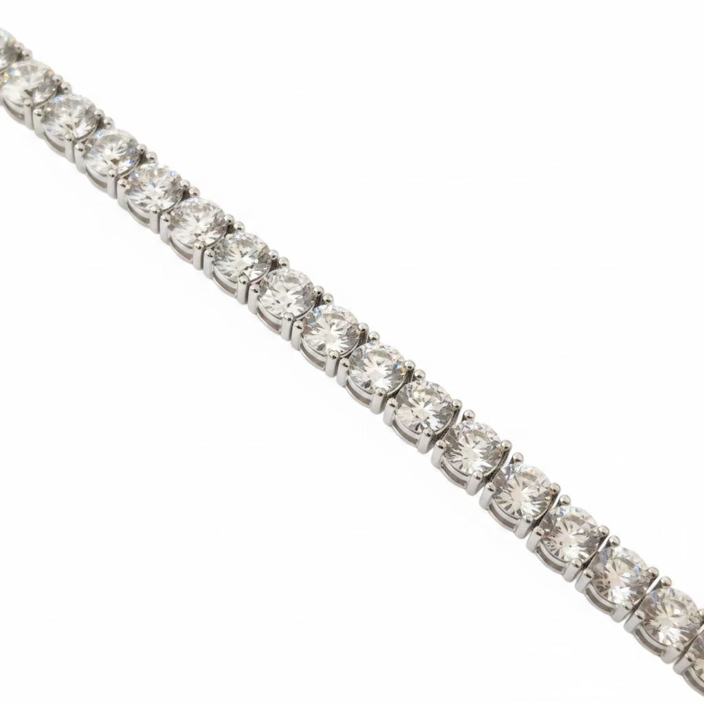 Bracciale Tennis in Argento 925 con Zirconi Rotondi da 4mm