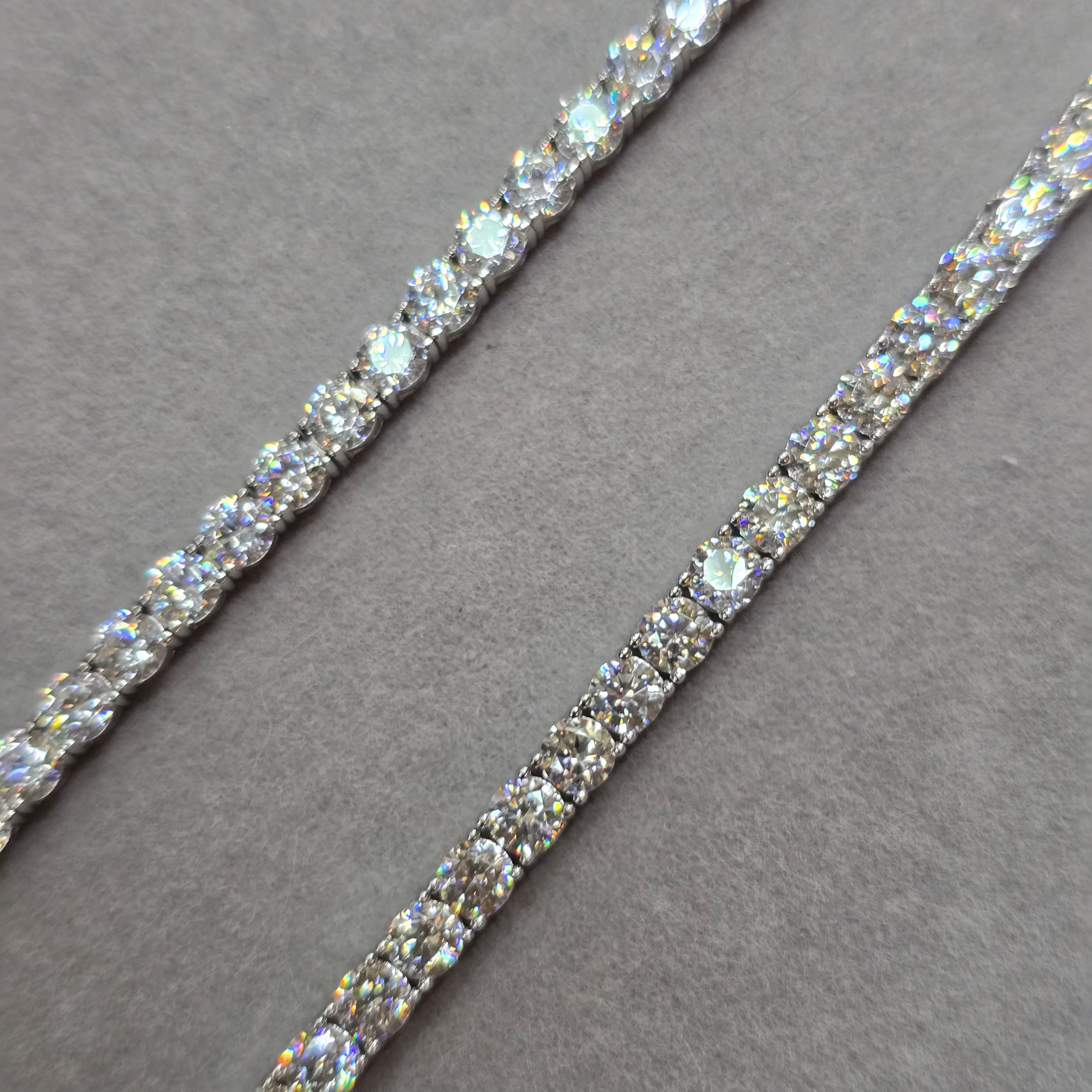Bracciale Tennis in Argento 925 con Zirconi Rotondi da 4mm